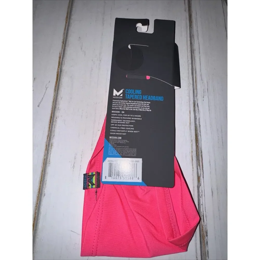 Mission EnduraCool Cooling Reflective Headband Pink OSFM